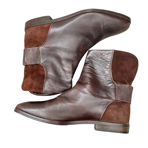 Bally Shoes - Bally Vintage sheepskin soft leather suede bootie Brown sz 7